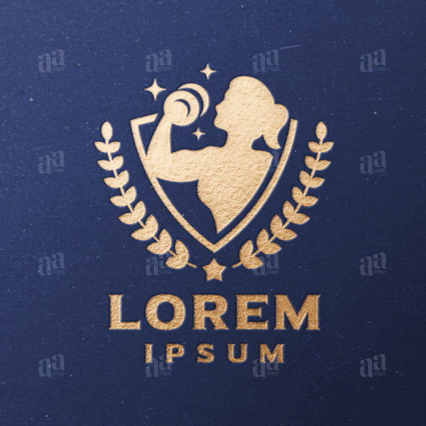 Elegant and Luxury Fitness Woman Logo Template, gym logo template.
