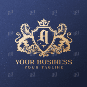 Letter A Lion Coat Of Arms Logo Template