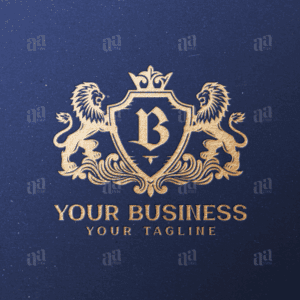 Letter B Lion Coat Of Arms Logo Template