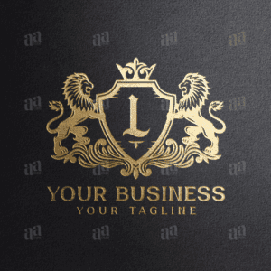 Letter L Lion Coat Of Arms Logo Template