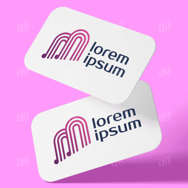 Premium and modern Letter M Music Logo, art logo.