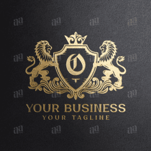 Letter O Lion Coat Of Arms Logo Template