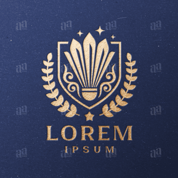 Elegant and Luxury Badminton Logo Template, sport logo template.