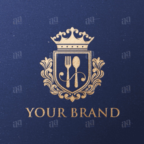 Elegant and Luxury Cafe Shield Decorative Logo Template, restaurant logo template.