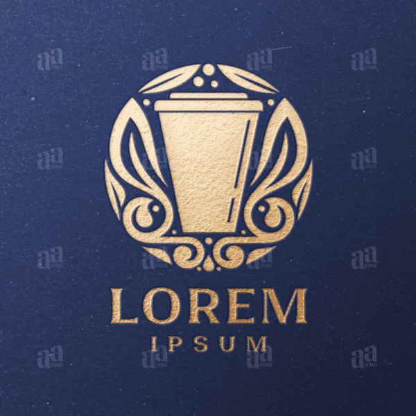 Elegant and Luxury Coffee Cup Logo Template , cafe logo template.
