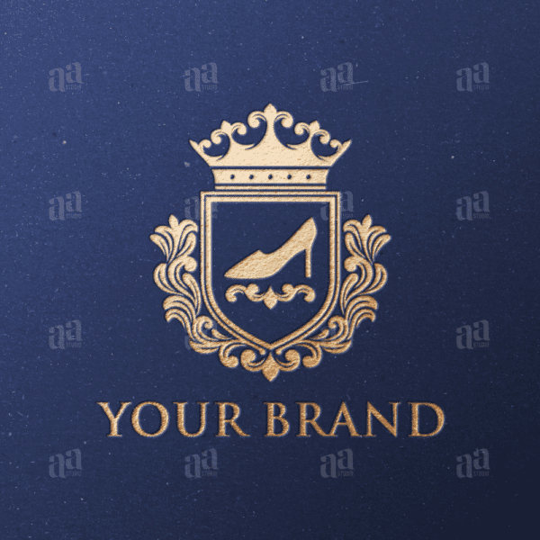 Elegant and Luxury High Heels Shield Decorative Logo Template, fashion logo template.