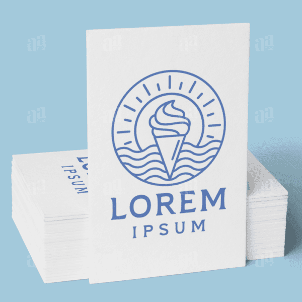 Modern Luxury Ice Cream Logo Template, food logo template.