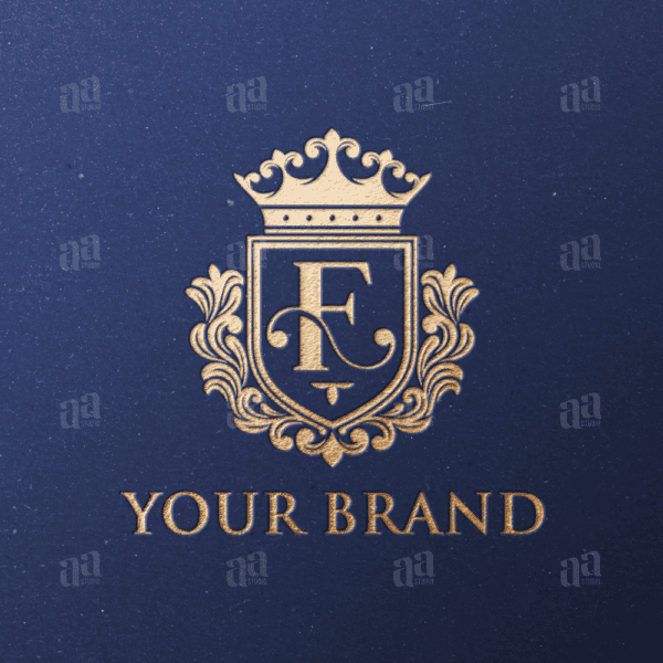 Elegant and Luxury Letter F Shield Decorative Logo Template, fashion logo template.