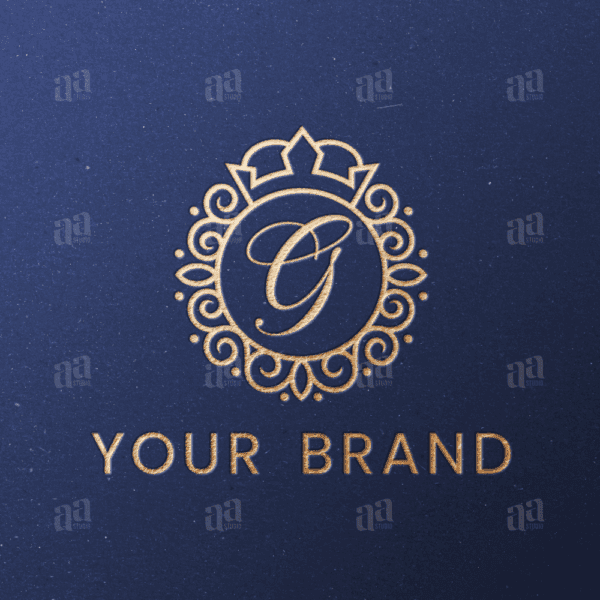 Elegant and Luxury Letter G Circle Crown Ornament Logo Template, fashion logo template.