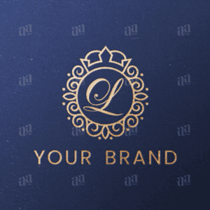 Luxury Letter L Circle Crown Ornament Logo Template
