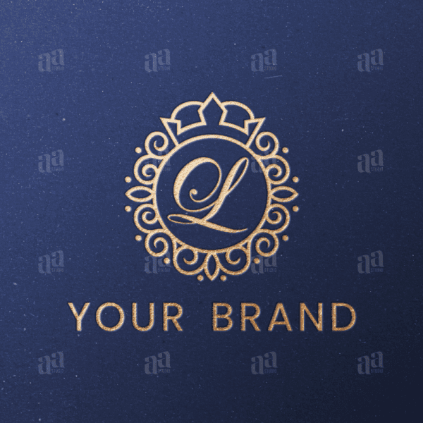 Elegant and Luxury Letter L Circle Crown Ornament Logo Template, fashion logo template.