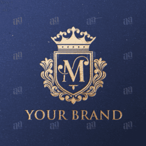 Luxury Letter M Shield Decorative Logo Template