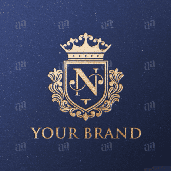 Elegant and Luxury Letter N Shield Decorative Logo Template, fashion logo template.