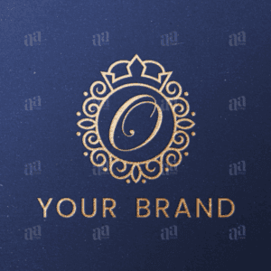 Luxury Letter O Circle Crown Ornament Logo Template