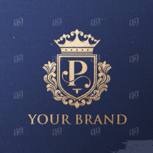 Luxury Letter P Shield Decorative Logo Template