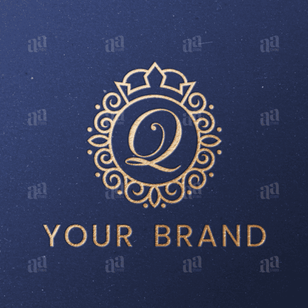 Elegant and Luxury Letter Q Circle Crown Ornament Logo Template, fashion logo template.