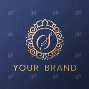 Luxury Letter S Circle Crown Ornament Logo Template