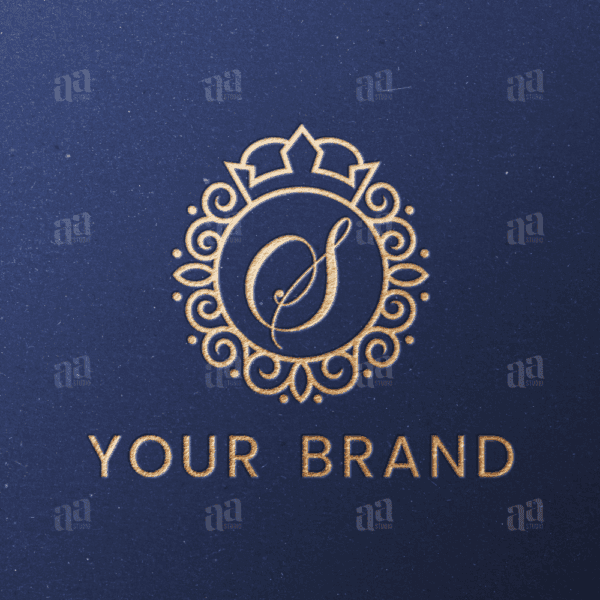 Elegant and Luxury Letter S Circle Crown Ornament Logo Template, fashion logo template.
