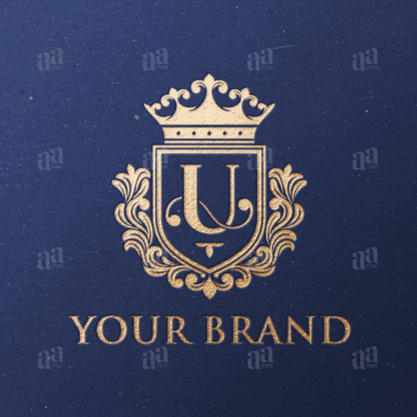 Elegant and Luxury Letter U Shield Decorative Logo Template, fashion logo template.