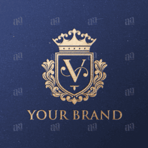 Luxury Letter V Shield Decorative Logo Template