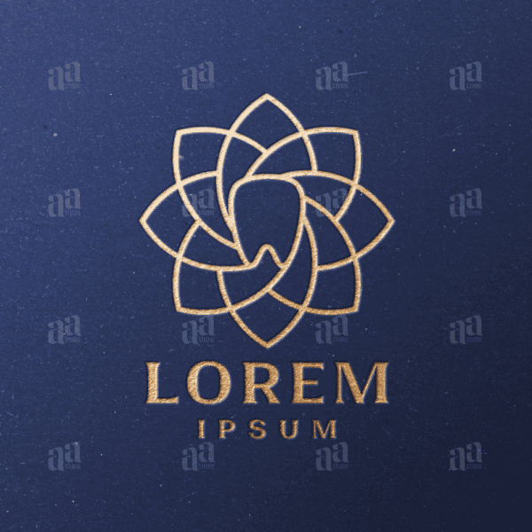 Elegant and Luxury Lotus Dental Logo Template, healthcare logo template.