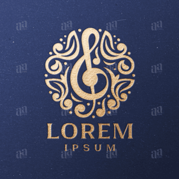 Decorative Luxury Music Logo Template, art logo template.