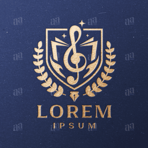 Elegant and Luxury Music Academy Logo Template, art logo template.