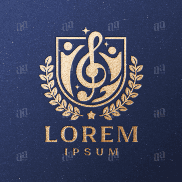 Elegant and Luxury Music Community Logo Template, art logo template.