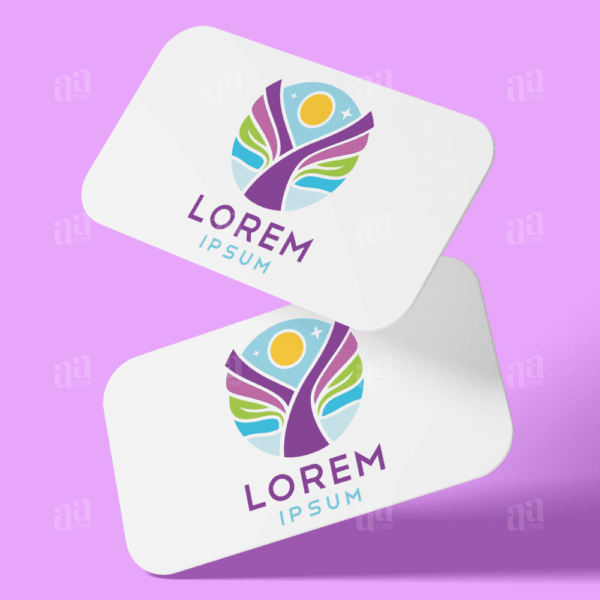 Modern Nature Healing Logo Template, wellness logo template.
