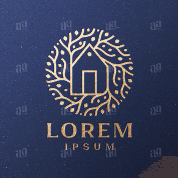 Elegant and Luxury Tree House Logo Template, real estate logo template.