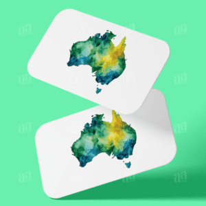 Watercolor Australia Map