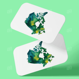 Watercolor Canada Map