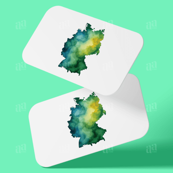 Modern Watercolor Germany Map, nature vector illustration.