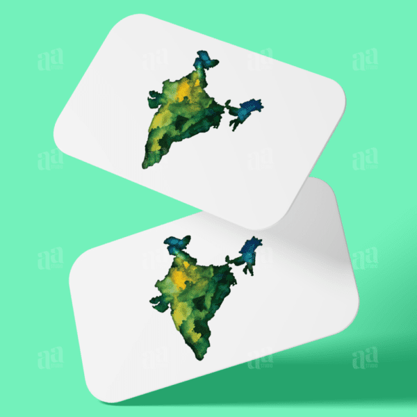 Modern Watercolor India Map, nature vector illustration.