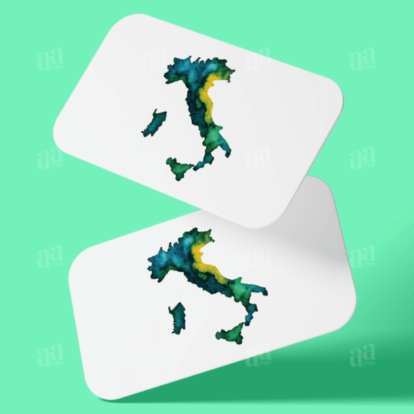 Modern Watercolor Italy Map, nature vector illustration.