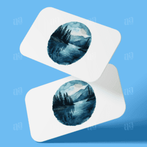 Watercolor Lake Illustration