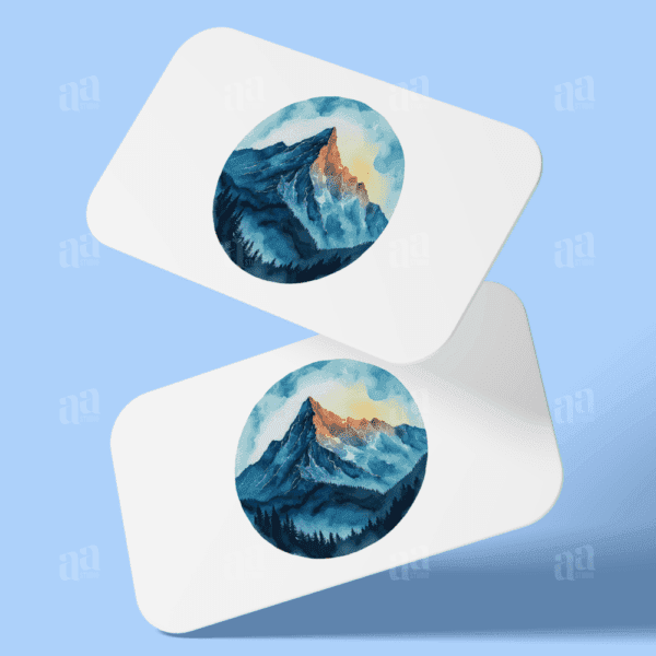Modern Watercolor Mountain Illustration, nature vector illustration.