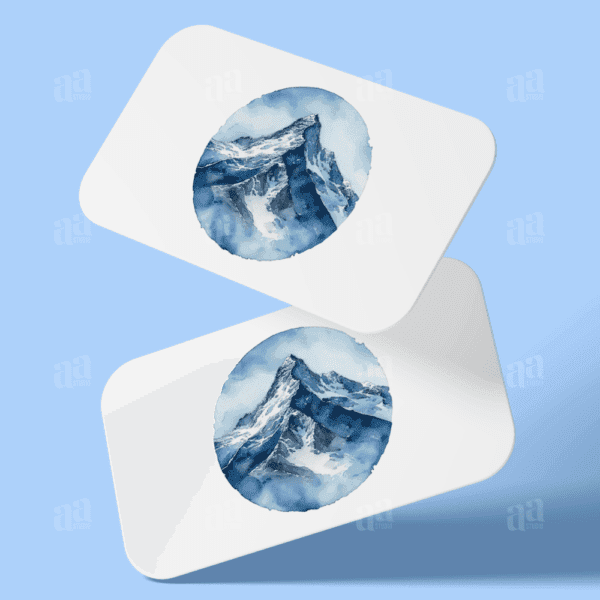Modern Watercolor Mountain Illustration, nature vector illustration.