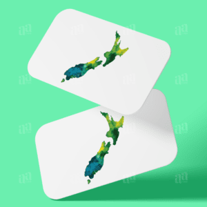 Watercolor New Zealand Map