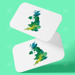 Watercolor United Kingdom Map