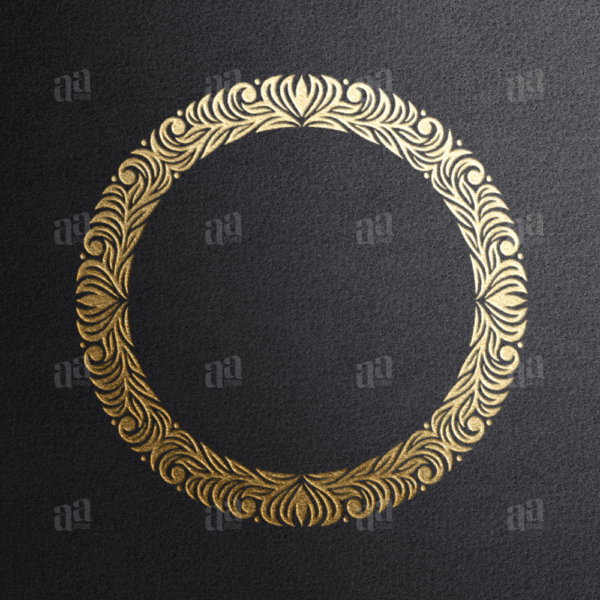 Luxury Circle Decorative Frame Vector, vector illustration.
