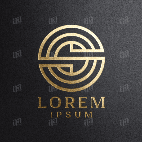 Luxury Circle Letter S Logo, premium logo.