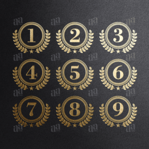 Circle Luxury Numbers Icon