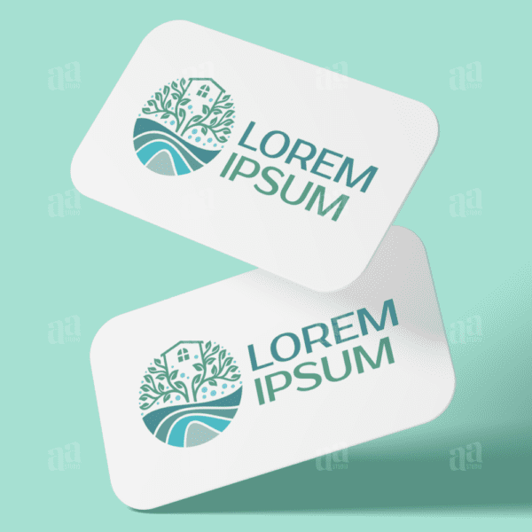 Premium and modern Home Landscaping Logo, real estate logo.