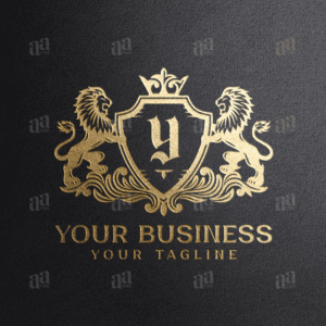 Letter Y Lion Coat Of Arms Logo Template