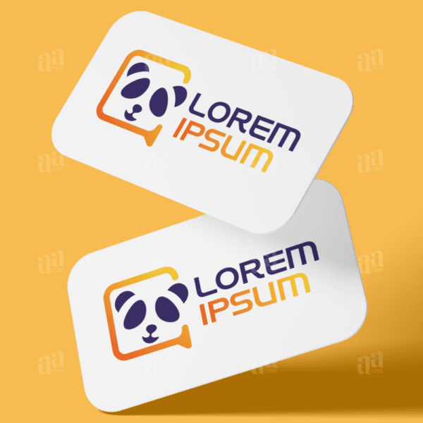 Modern and premium Panda Chat Logo, animal logo.