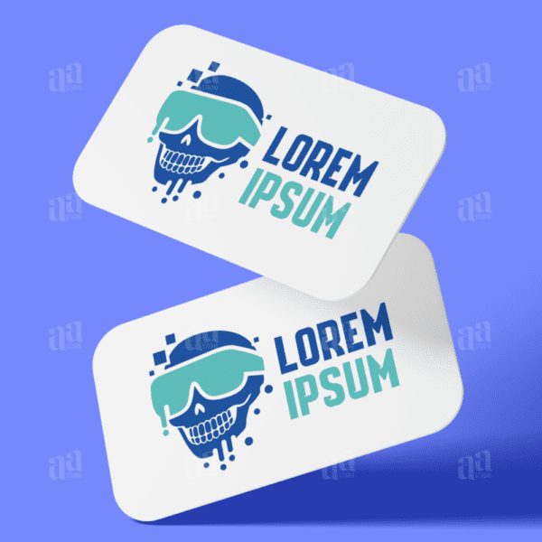 Premium and modern Pixel Skull Logo, multimedia logo.
