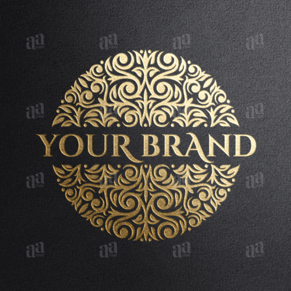 Luxury and elegant Circle Decorative Frame Logo, fashion logo template.