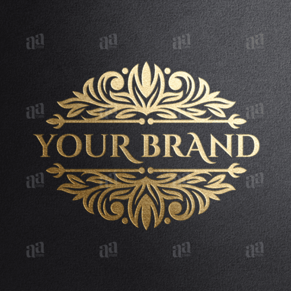 Luxury Decorative Frame Logo, fashion logo template.