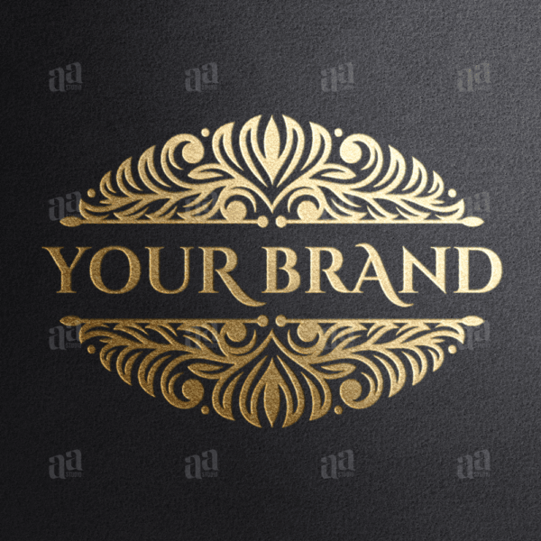 Luxury Decorative Frame Logo, fashion logo template.